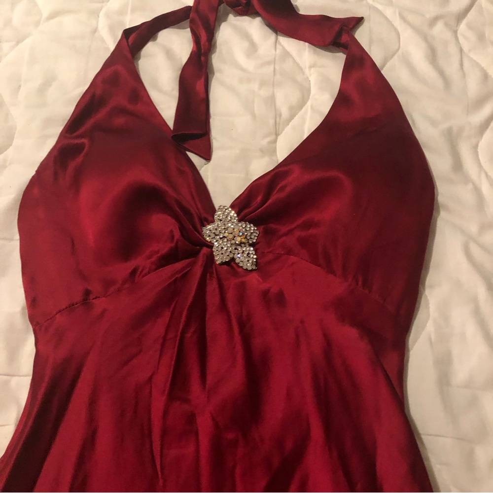 Cache Silk Vintage Dress Red Size 4 - Picture 6 of 15